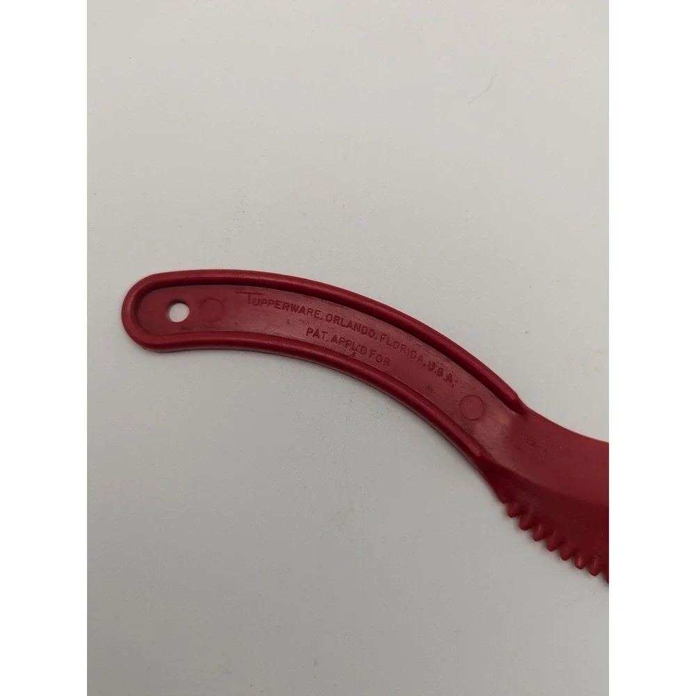 Vintage Tupperware Red Sli-Saw-All Kitchen Tool Citrus‎ Peeler Slicer USA Made
